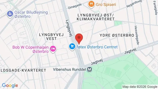 Commercial properties for rent i Østerbro - kort over placeringen
