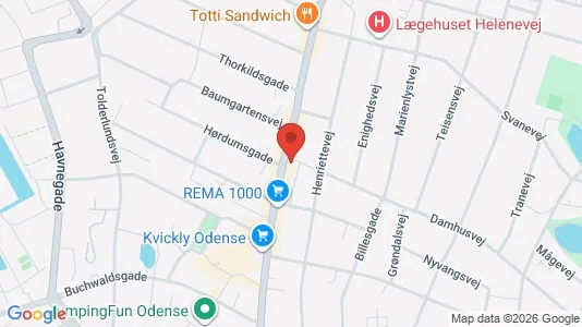 Gewerbeflächen zur Miete i Odense C – Foto von Google Street View