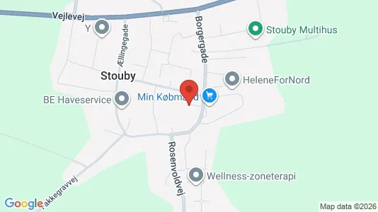 Commercial properties for rent i Stouby - kort over placeringen