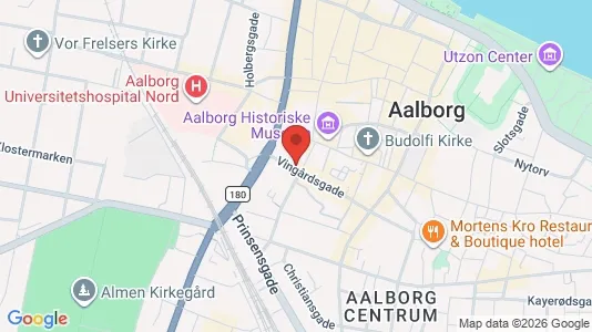 Commercial properties for rent i Aalborg - kort over placeringen