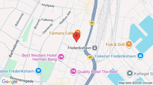 Företagslokaler för uthyrning i Frederikshavn - kort over placeringen