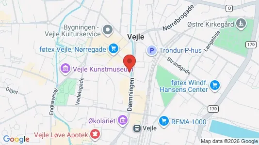 Gewerbeflächen zur Miete i Vejle - kort over placeringen