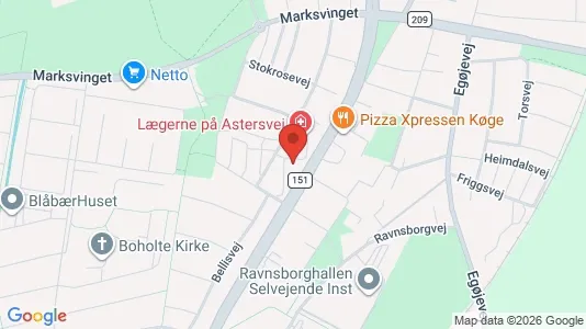 Commercial properties for rent i Køge - kort over placeringen