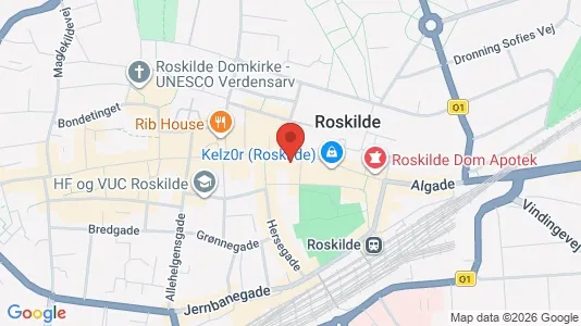 Liikekiinteistöt Vuokrattavana i Roskilde - kort over placeringen