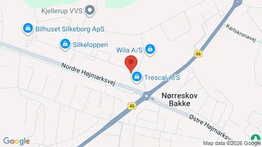 Lokaler til leje i Silkeborg - kort over placeringen
