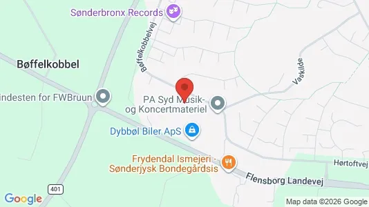 Lokaler til leje i Sønderborg - kort over placeringen