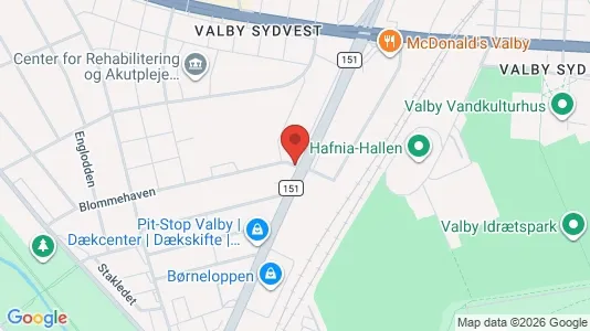 Företagslokaler för uthyrning i Valby - kort over placeringen