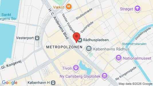 Commercial properties for rent i Vesterbro - kort over placeringen