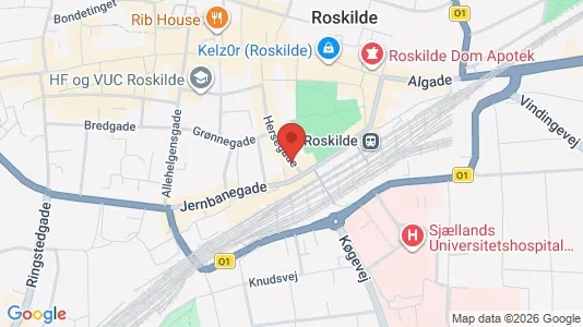 Commercial properties for rent i Roskilde - kort over placeringen