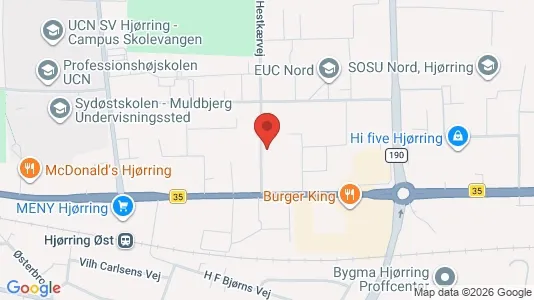 Commercial properties for rent i Hjørring - kort over placeringen