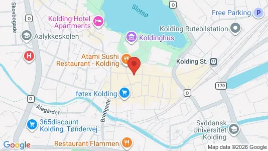 Commercial properties for rent i Kolding - kort over placeringen