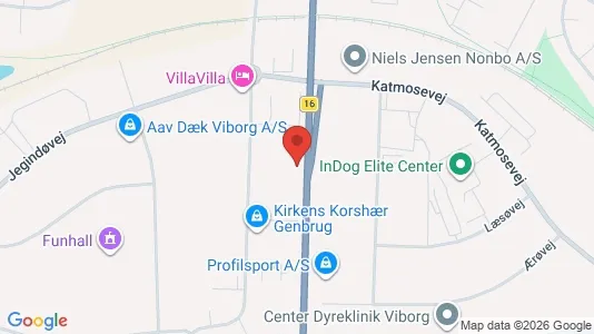 Gewerbeflächen zur Miete i Viborg - kort over placeringen