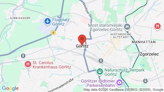 Værkstedslokaler til leje i Görlitz - kort over placeringen