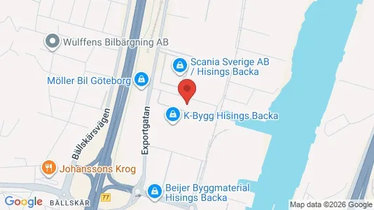 Lagerlokaler til leje i Gøteborg Ø - kort over placeringen