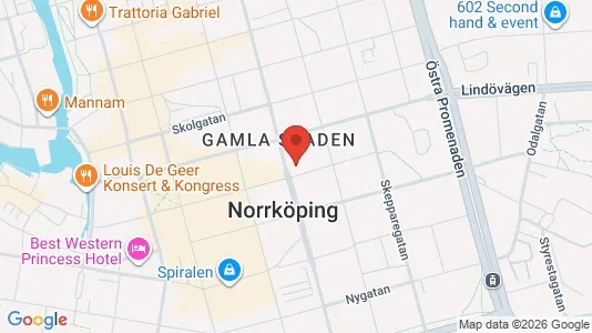 Commercial properties for rent i Norrköping - kort over placeringen