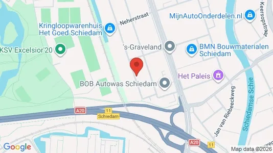 Commercial properties for rent i Schiedam - kort over placeringen