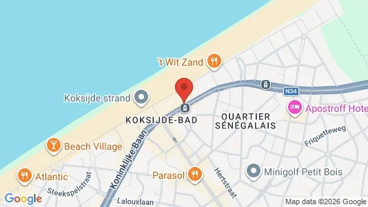 Toimistotilat Vuokrattavana i Koksijde - kort over placeringen