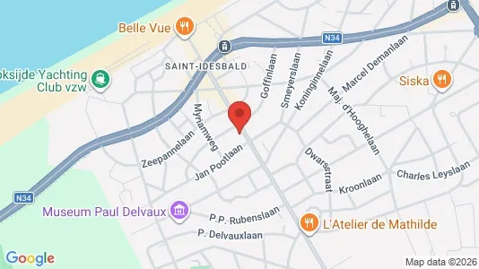 Kontorlokaler til leje i Koksijde - Foto fra Google Street View