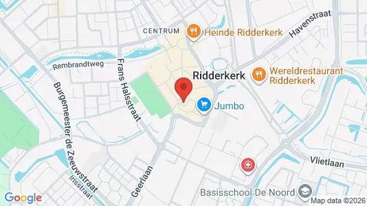 Lokaler til leie i Ridderkerk - kort over placeringen
