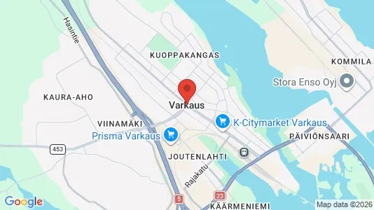 Commercial properties for rent i Varkaus - kort over placeringen