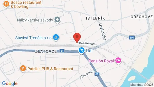 Lokaler til leje i Trenčín - kort over placeringen