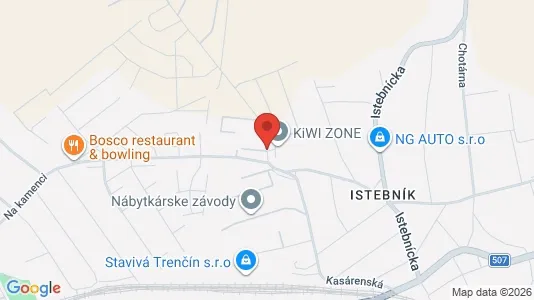 Commercial properties for rent i Trenčín - kort over placeringen