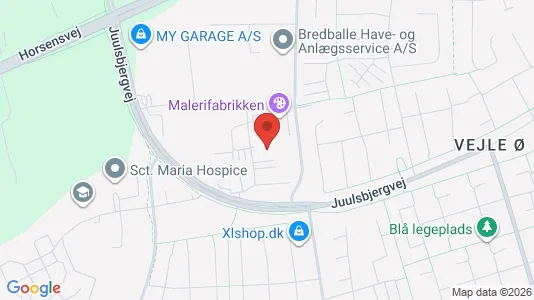 Warehouses for rent i Vejle Øst - kort over placeringen