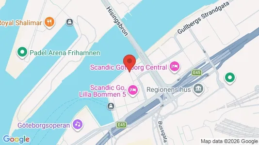 Kontorslokaler för uthyrning i Göteborg Centrum - kort over placeringen