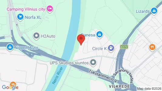Commercial properties for rent i Vilnius Vilkpėdė - kort over placeringen