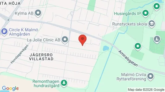 Office spaces for rent i Husie - kort over placeringen