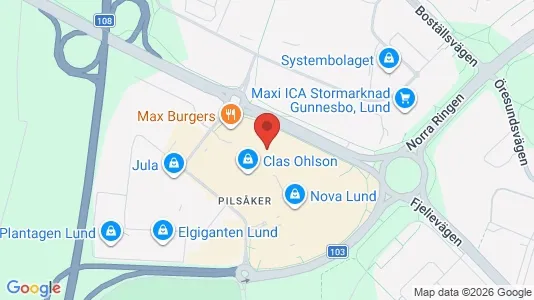 Office spaces for rent i Lund - kort over placeringen