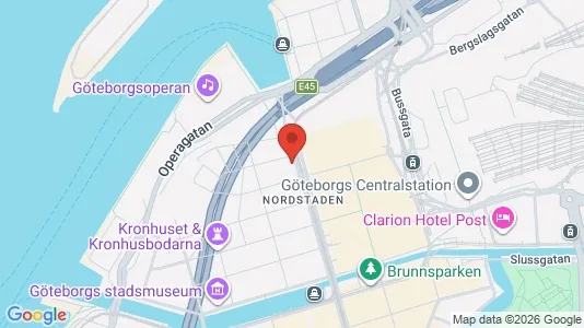 Kontorlokaler til leje i Gøteborg Centrum - kort over placeringen