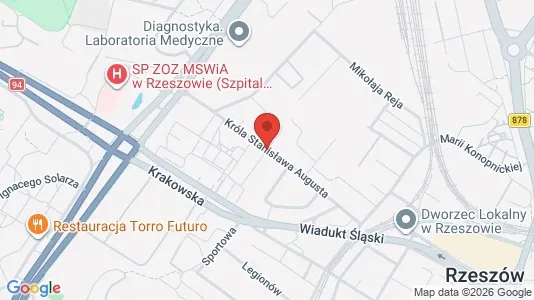Commercial properties for rent i Rzeszów - kort over placeringen
