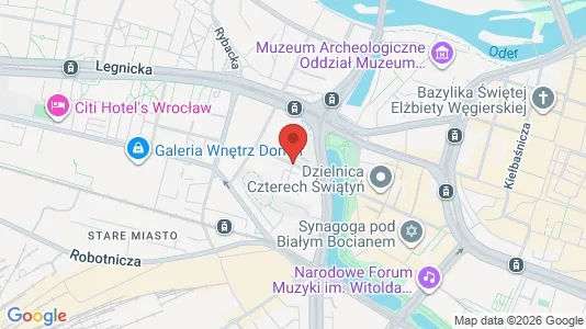 Commercial properties for rent i Wrocław - kort over placeringen