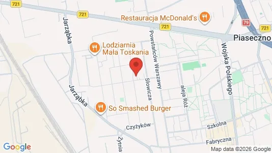 Commercial properties for rent i Piaseczyński - kort over placeringen
