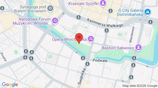 Commercial properties for rent i Wrocław - kort over placeringen