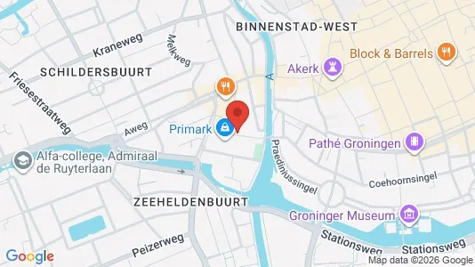 Office spaces for rent i Groningen - kort over placeringen