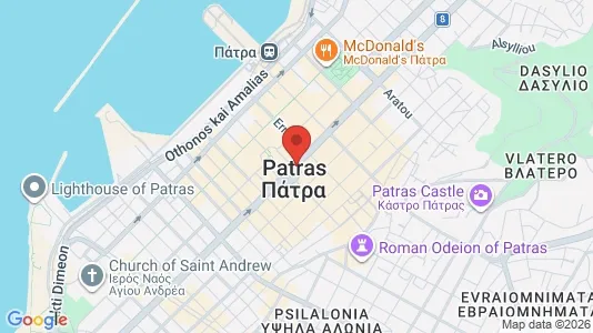 Liikekiinteistöt Vuokrattavana i Patras - kort over placeringen