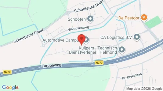 Gewerbeflächen zur Miete i Helmond - kort over placeringen