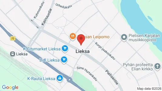 Commercial properties for sale i Lieksa - kort over placeringen