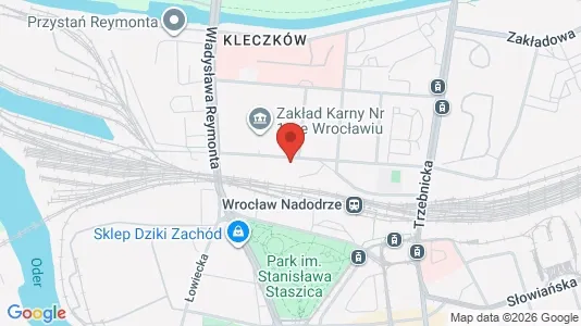 Kontorer til leie i Wrocław - kort over placeringen