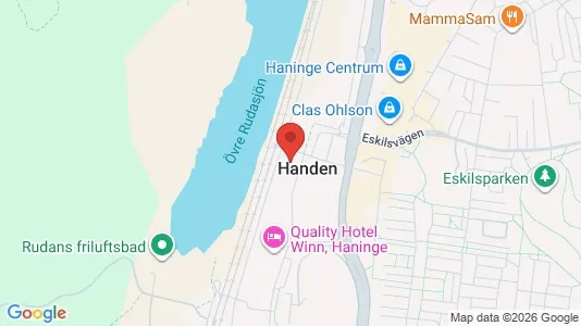 Industrial properties for rent i Haninge - kort over placeringen