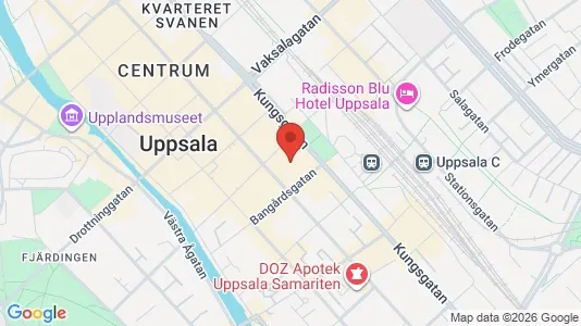 Kontorlokaler til leje i Uppsala - kort over placeringen