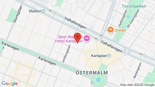 Kantorruimte te huur i Östermalm - kort over placeringen