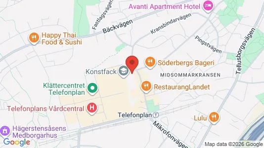 Kontorslokaler för uthyrning i Söderort - kort over placeringen
