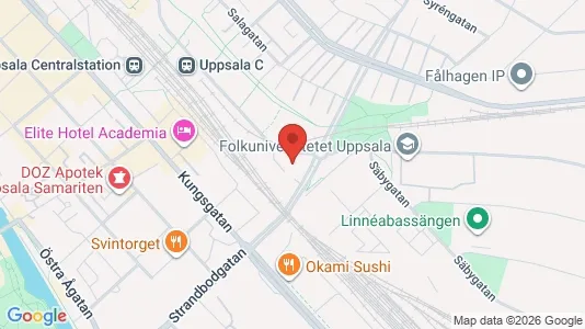 Kontorlokaler til leje i Uppsala - kort over placeringen