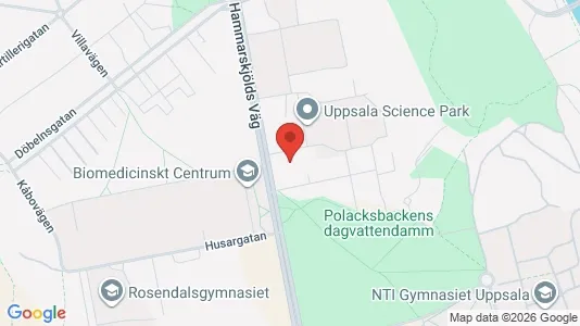 Kontorlokaler til leje i Uppsala - kort over placeringen
