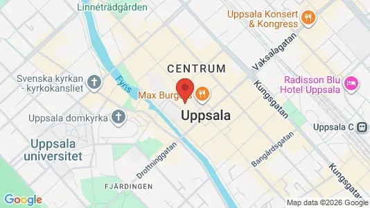 Kontorlokaler til leje i Uppsala - kort over placeringen