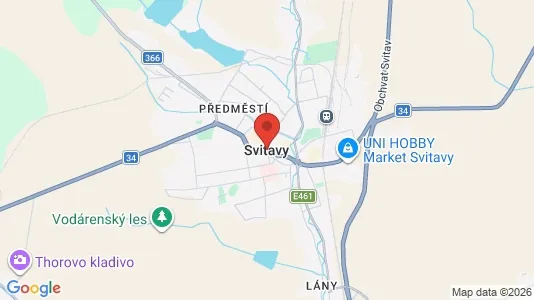 Varastot Vuokrattavana i Svitavy - Kuva Google Street Viewstä