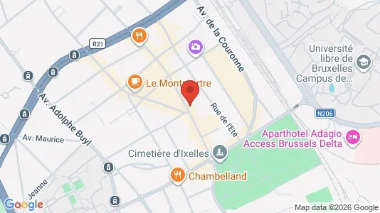Commercial properties for sale i Brussels Elsene - kort over placeringen